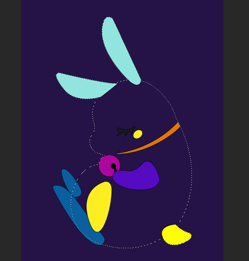 如何绘制梦幻渐变的兔子?使用PS绘制一只梦幻渐变色的小兔子插画