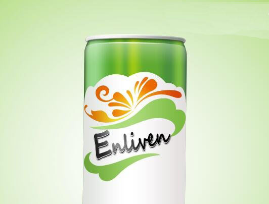 PS鼠绘 教你绘制一个逼真的绿色易拉罐饮料的图片