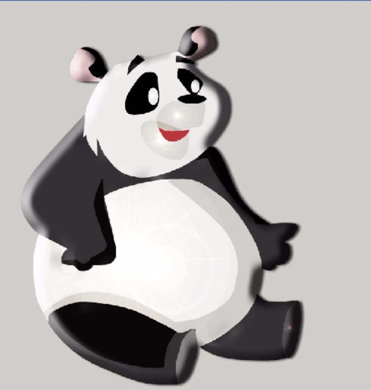 ps怎么手绘卡通熊猫? ps画熊猫的教程