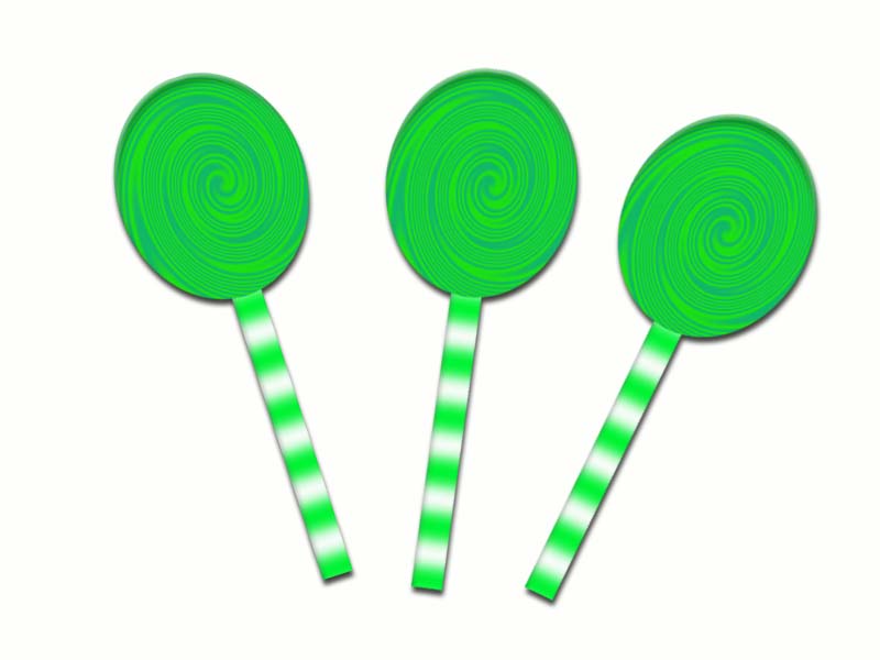 ps怎么绘制绿色的棒棒糖?
