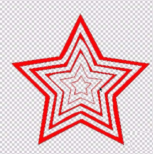 ps怎么设计星星标志? ps同心五角星的设置方法