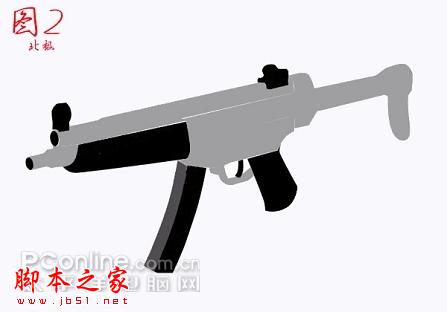 Photoshop鼠绘逼真的MP5冲锋枪教程