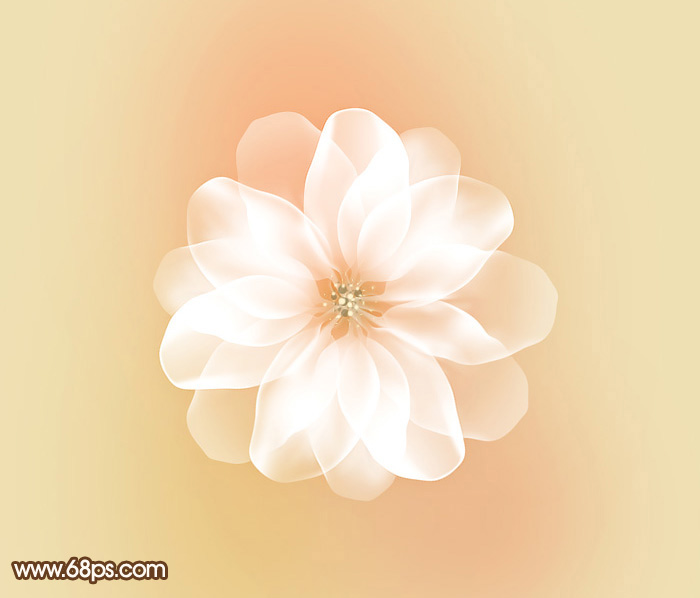 Photosho打造非常梦幻的白色高光花朵