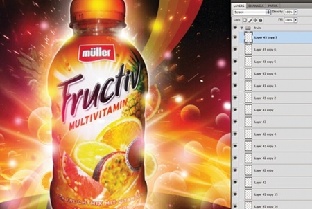 Photoshop制作绚丽的饮料宣传海报