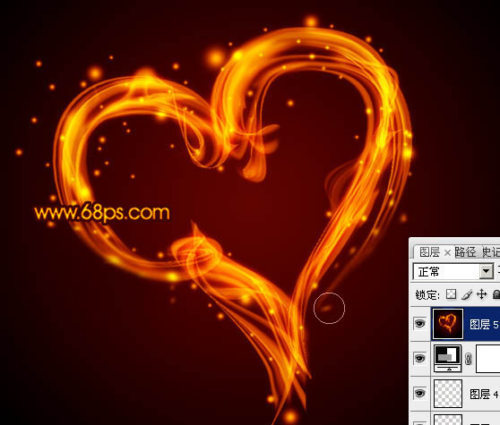 Photoshop为情人节打造出漂亮的火焰心形效果