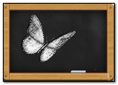 PS怎么快速制作粉笔画效果的蝴蝶?