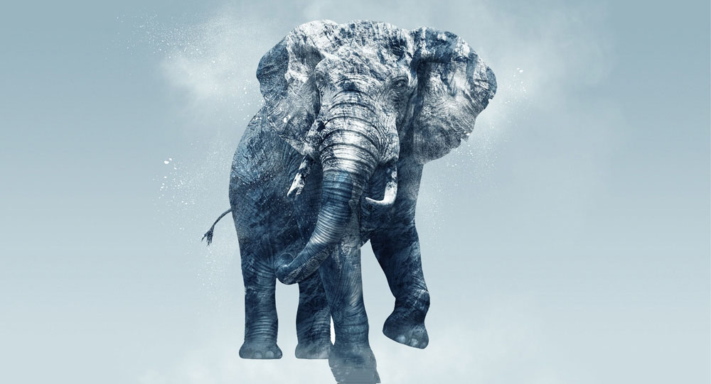 PS怎样合成一只冰封的大象?用PS合成冰封大象教程