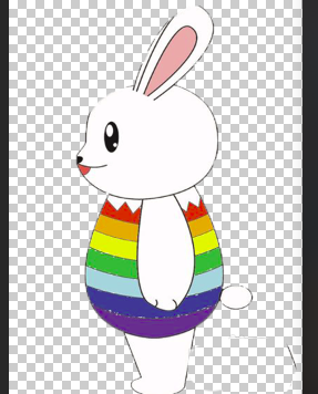 ps怎么制作小兔子360旋转的gif动画?