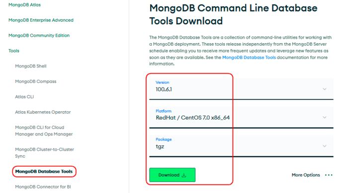 centos离线安装mongodb-database-tools方法详解